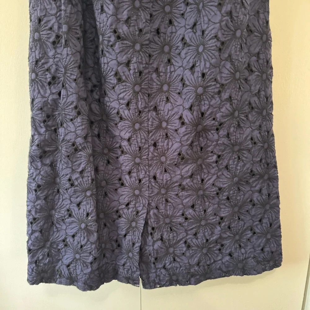 Boden Navy Claudette Broderie Midi Dress, Sz 6 - Picture 10 of 10